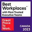 Best Workplaces for Most Trusted Executive Team 2023